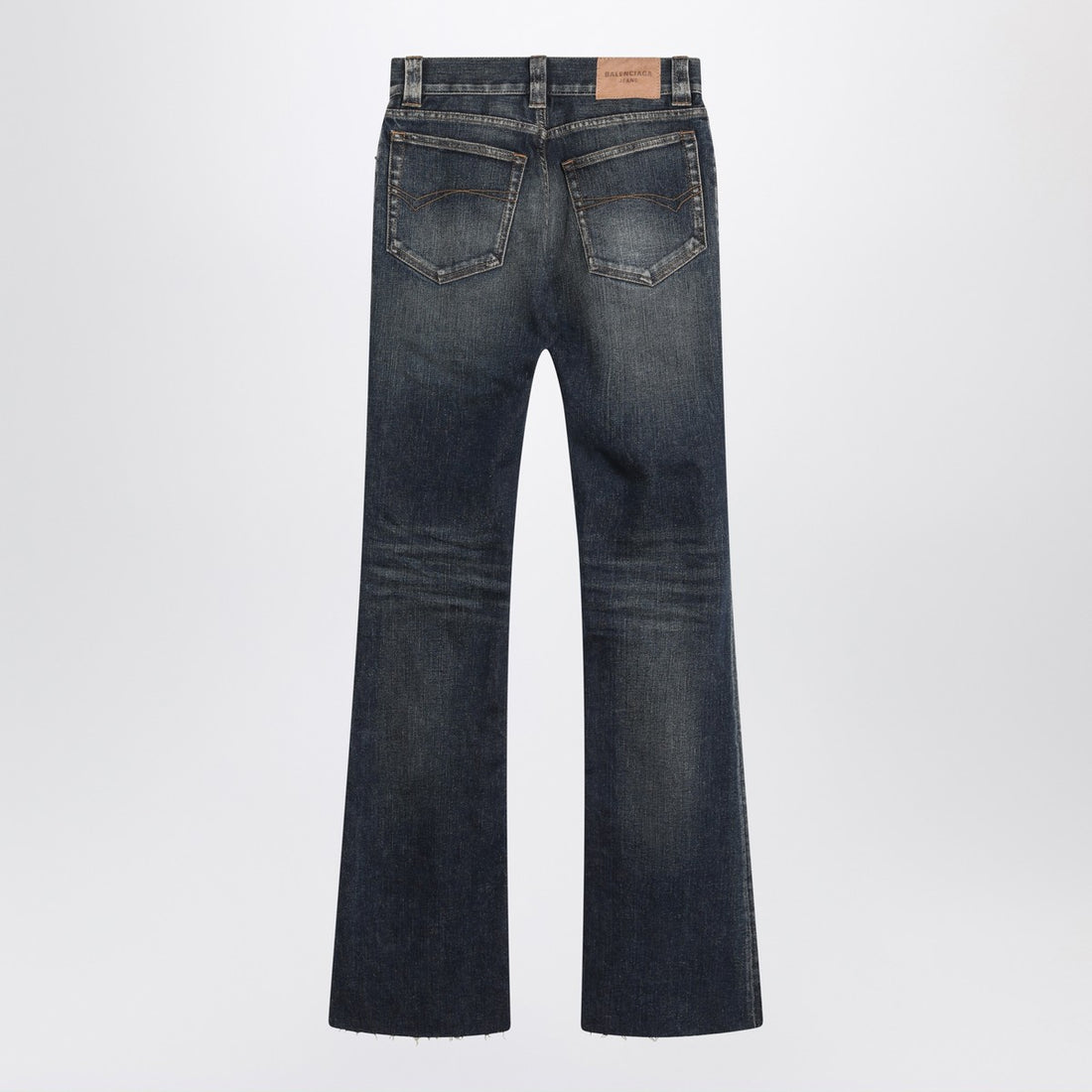 Balenciaga Dark Blue Bootcut Slim-Fit Denim Jeans Blue
