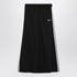 Balenciaga Long Black Cotton Sports Skirt with Side Bands Black