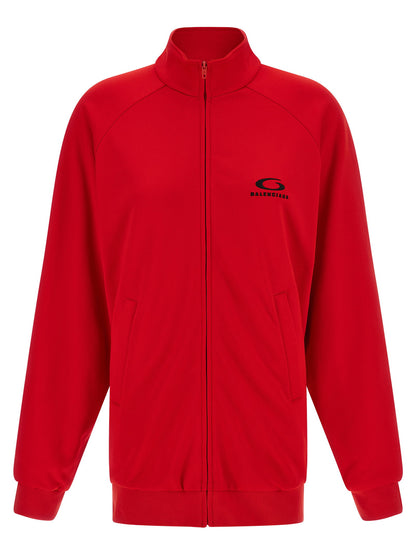 Balenciaga Back Tracksuit Dress Red