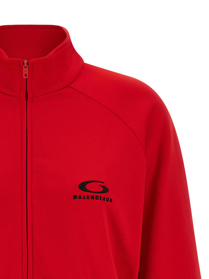 Balenciaga Back Tracksuit Dress Red