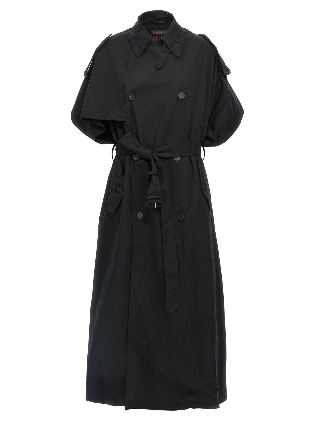 Balenciaga Stole Trench Coat Black
