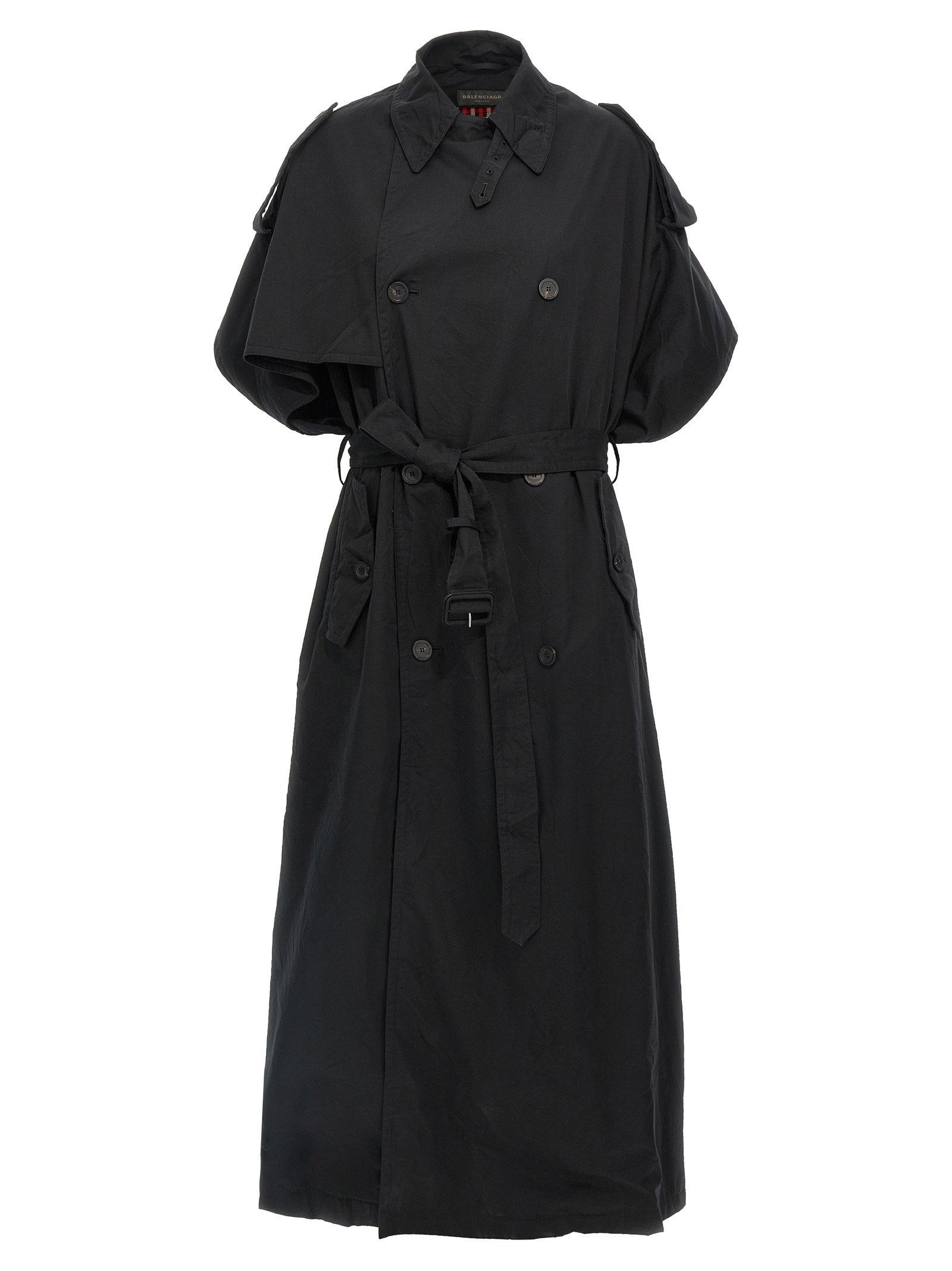Balenciaga Stole Trench Coat Black