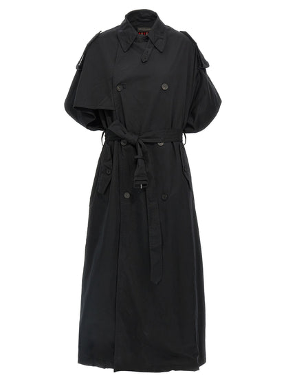 Balenciaga Stole Trench Coat Black