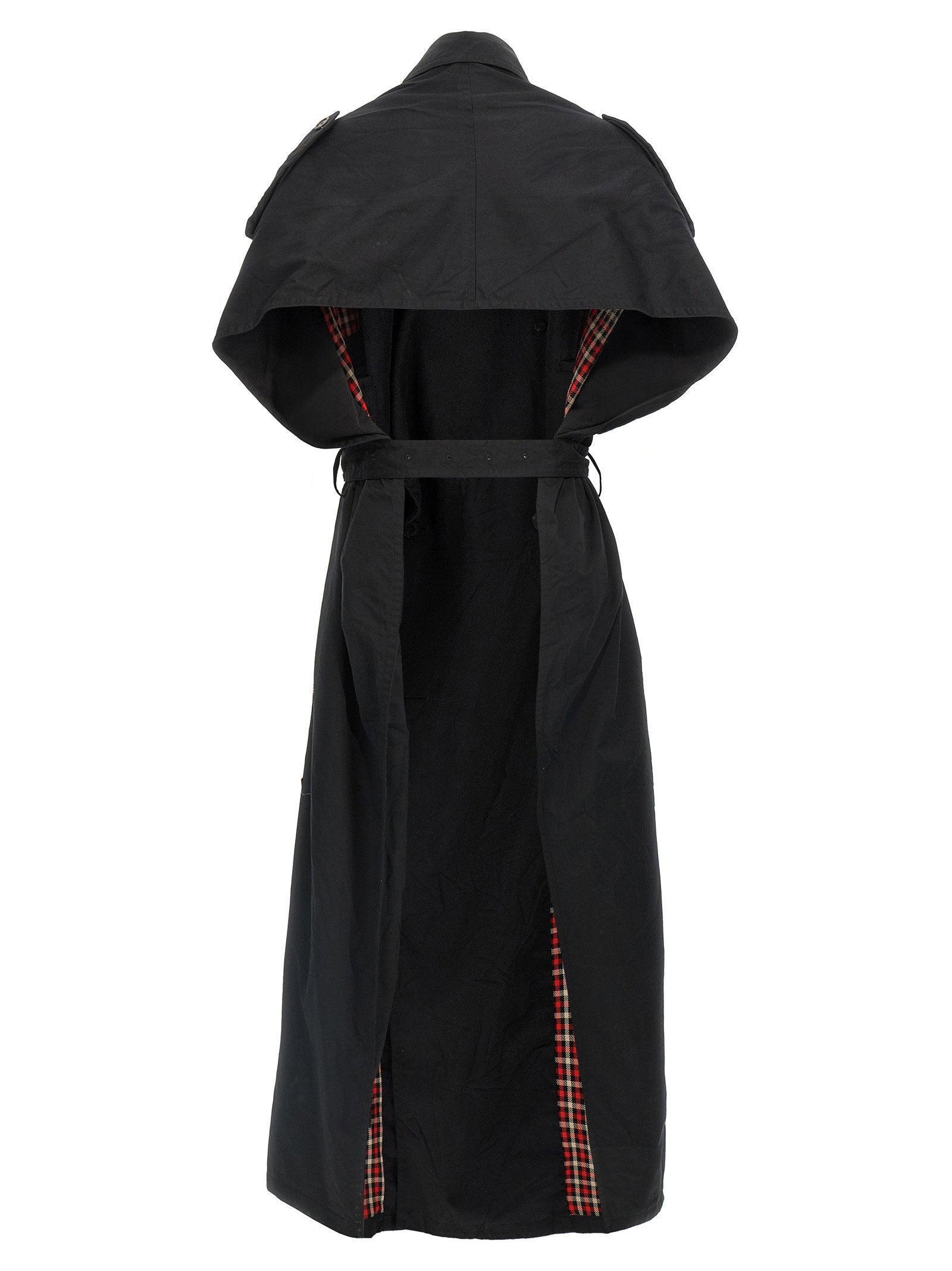 Balenciaga Stole Trench Coat Black