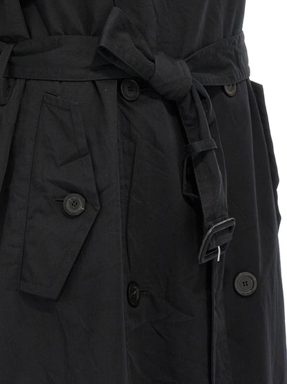 Balenciaga Stole Trench Coat Black