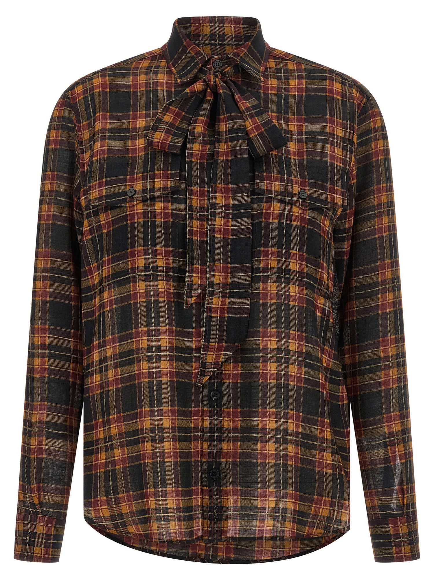 Saint Laurent Cassandre Lavallière Shirt Multicolor