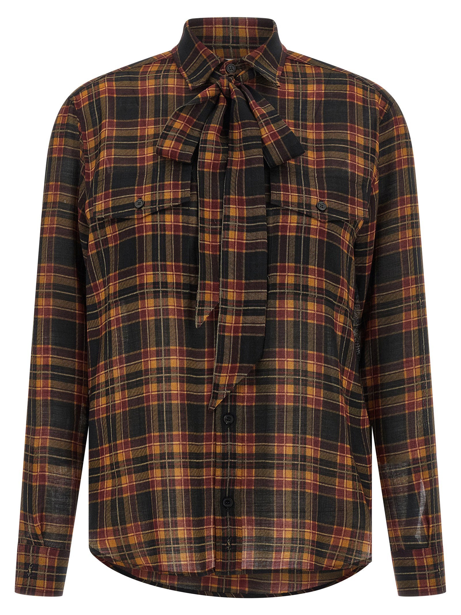 Saint Laurent Cassandre Lavallière Shirt Multicolor