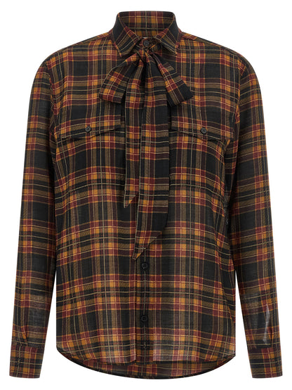 Saint Laurent Cassandre Lavallière Shirt Multicolor