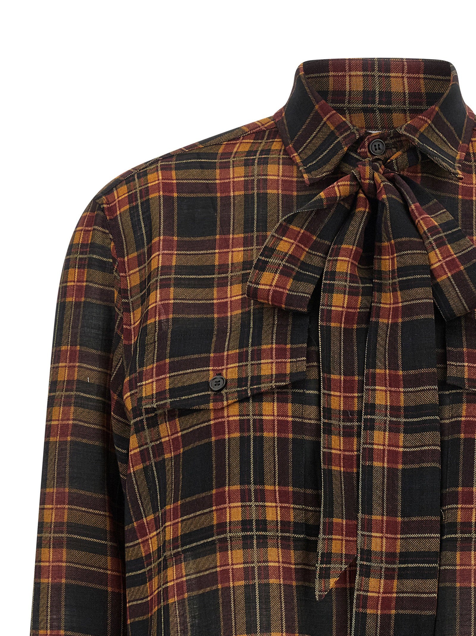 Saint Laurent Cassandre Lavallière Shirt Multicolor
