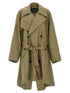 Balenciaga Draped Neck Trench Coat Beige