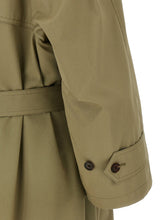 Balenciaga Draped Neck Trench Coat Beige