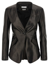 Alexander McQueen Nappa Blazer Black