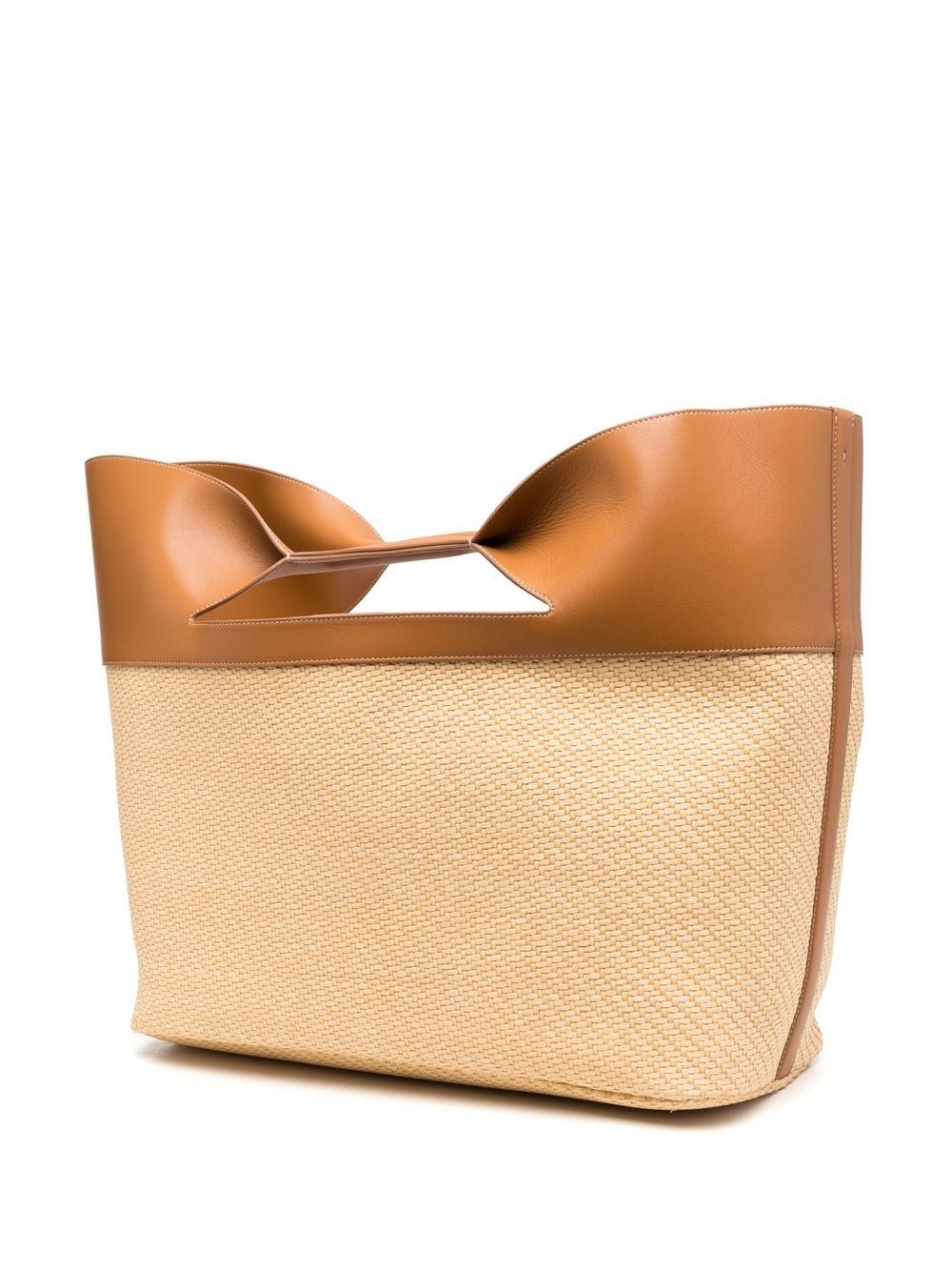 The Bow straw-woven tote bag