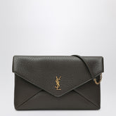 Saint Laurent XXL Envelope Cassandre Moss Green Leather Clutch Bag Green