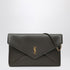 Saint Laurent XXL Envelope Cassandre Moss Green Leather Clutch Bag Green
