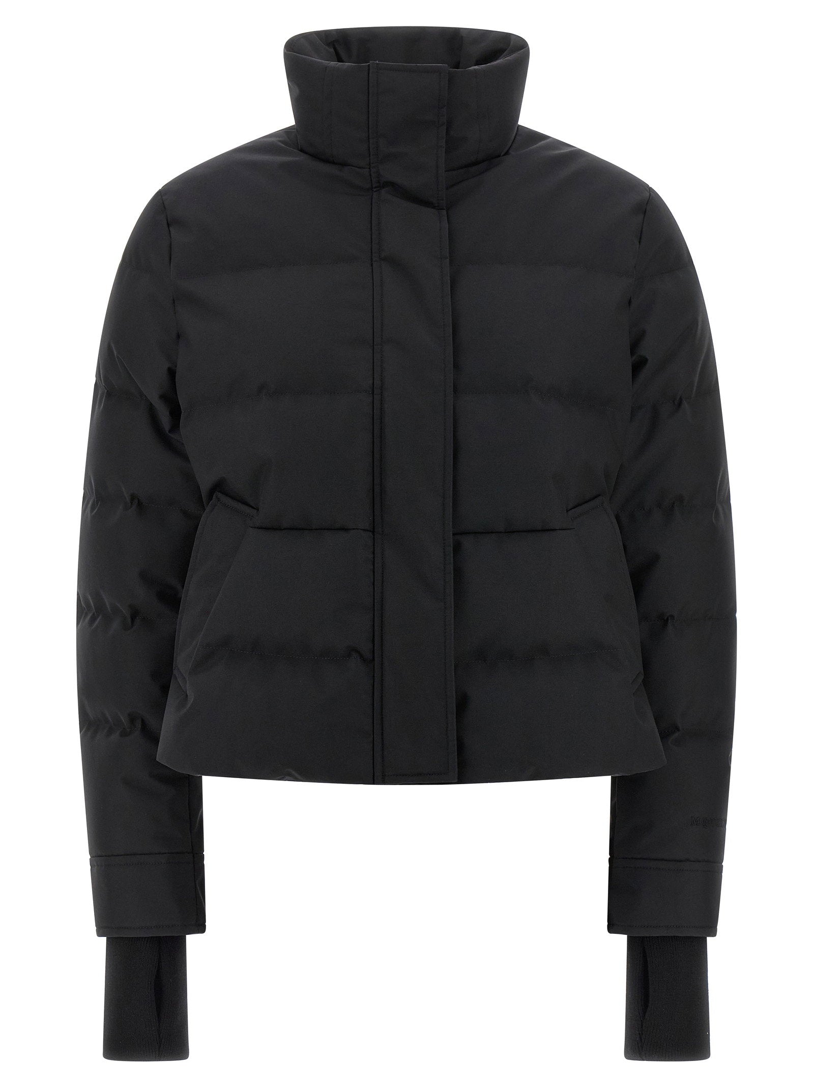 Alexander McQueen Cropped Down Jacket Black  