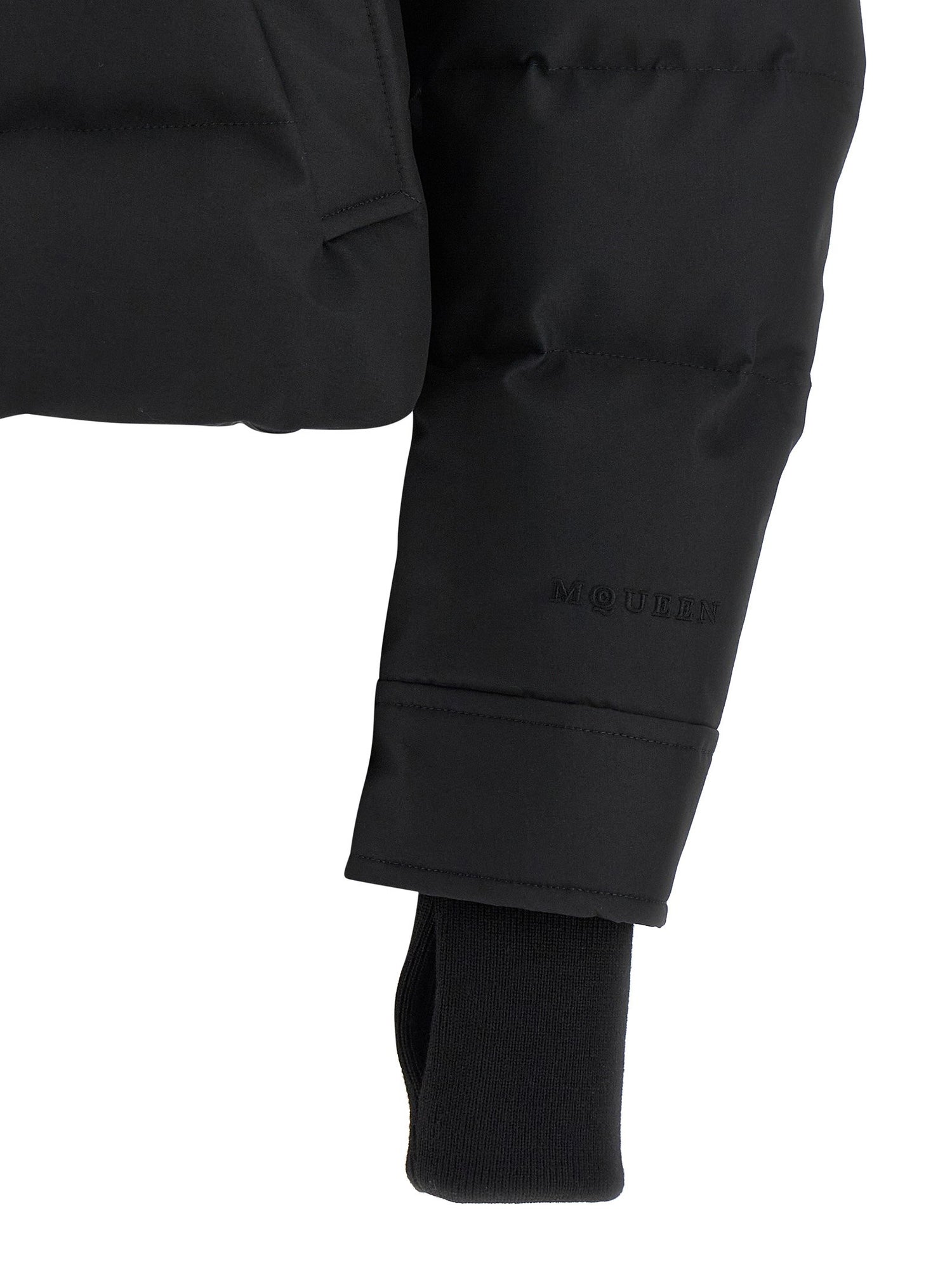 Alexander McQueen Cropped Down Jacket Black  