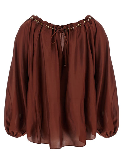 Zimmermann Aster Blouse Bordeaux