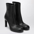 Balenciaga Fargo Ultra-Round Toe Leather Ankle Boots Black black