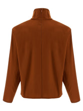 Saint Laurent Structured Shoulder Sweater Orange