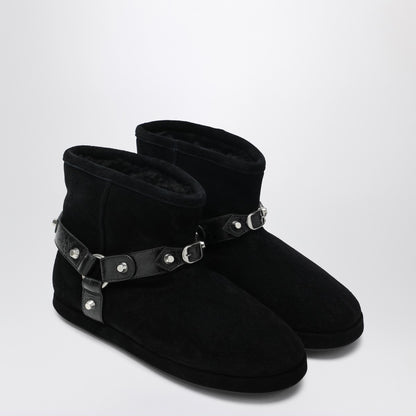 Balenciaga Alaska Soft Black Ankle Boots Black