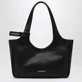 Balenciaga Laundrette East-West Black Leather Tote Bag Black