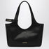 Balenciaga Laundrette East-West Black Leather Tote Bag Black