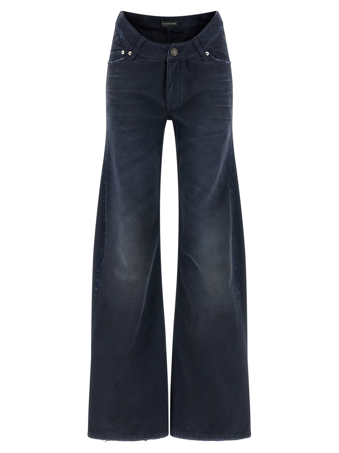 Balenciaga Curved Waist Jeans Blue