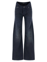 Balenciaga Curved Waist Jeans Blue