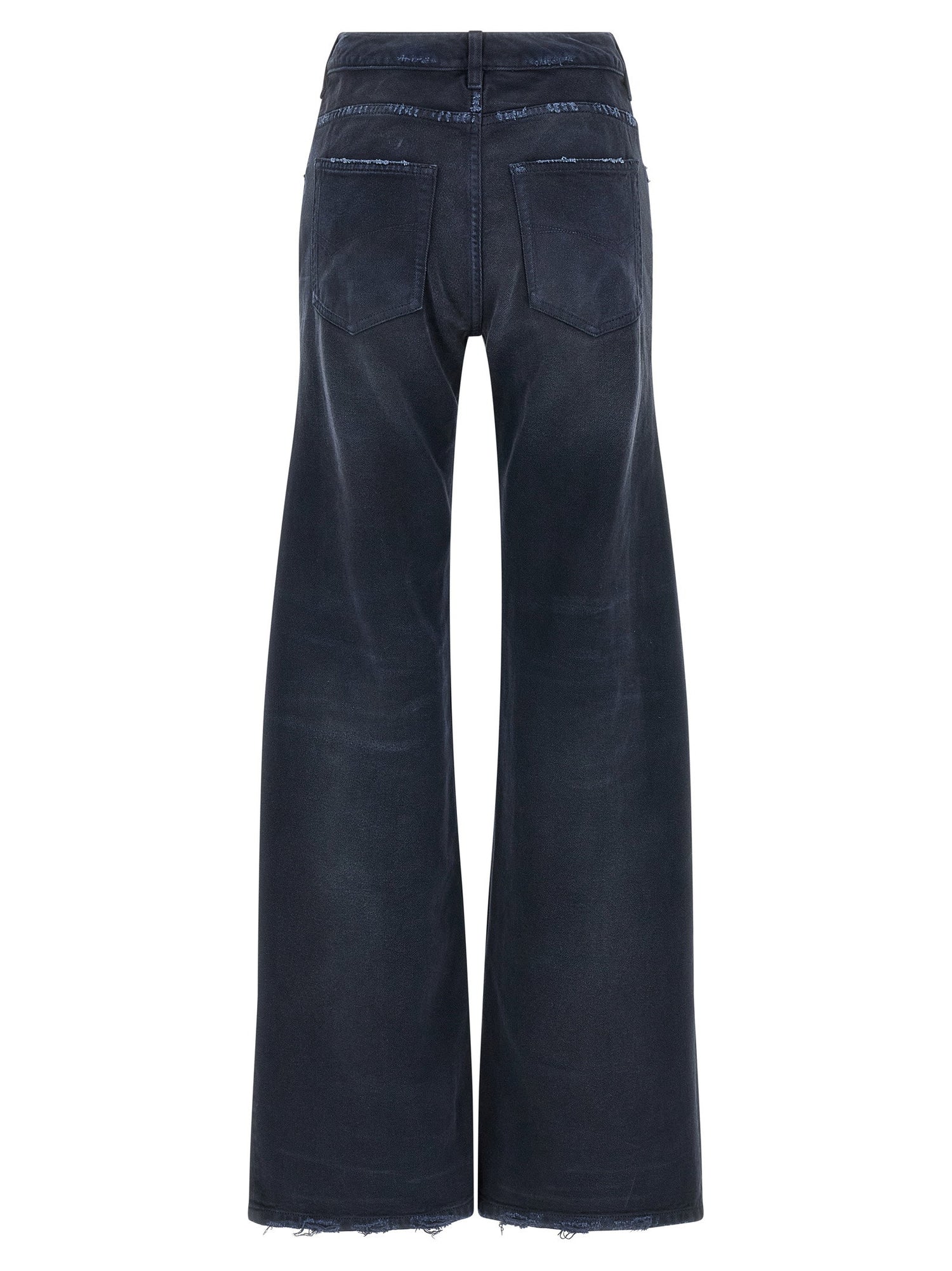 Balenciaga Curved Waist Jeans Blue