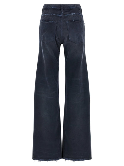 Balenciaga Curved Waist Jeans Blue