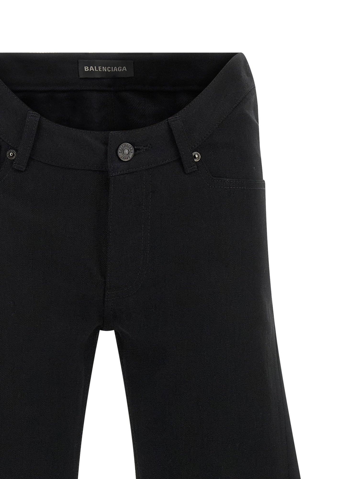 Balenciaga Curved Waist Jeans Black