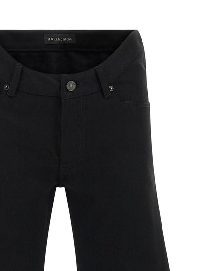 Balenciaga Curved Waist Jeans Black