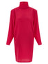 Saint Laurent Structured Shoulder Dress Fuchsia