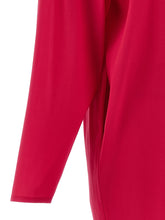 Saint Laurent Structured Shoulder Dress Fuchsia