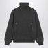 Balenciaga Grey Wool Turtleneck Sweater with Side Zips Grey