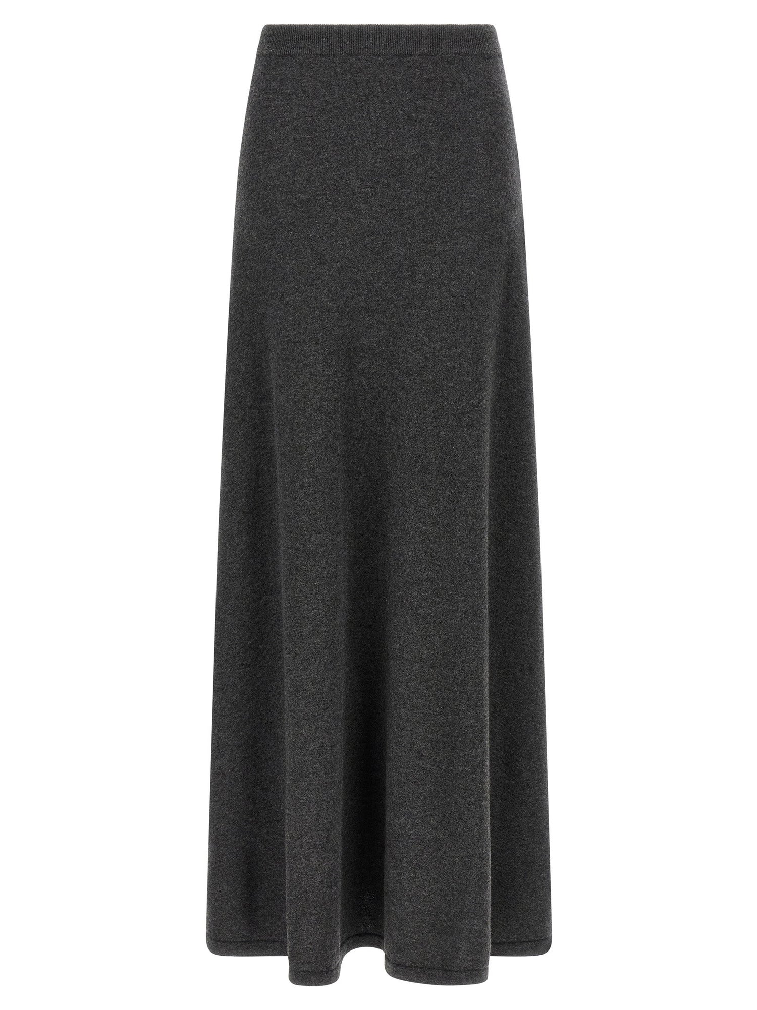 Balenciaga Maxi Wool Skirt Gray