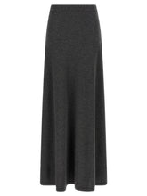 Balenciaga Maxi Wool Skirt Gray