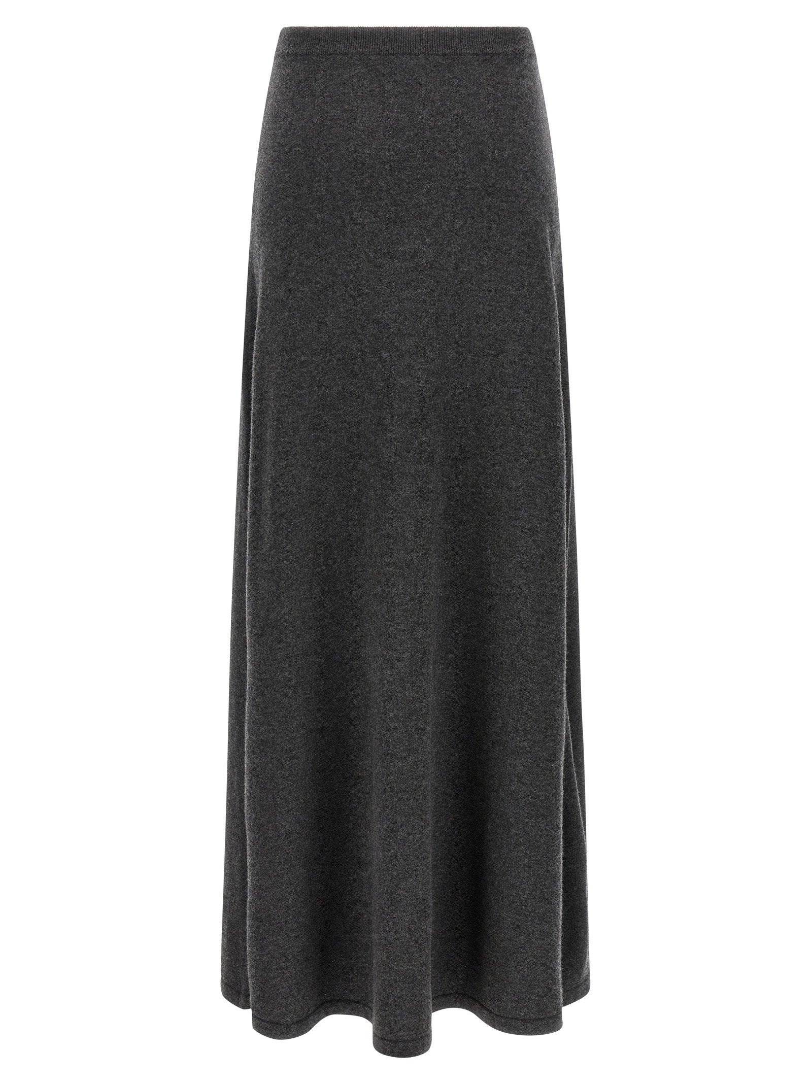 Balenciaga Maxi Wool Skirt Gray