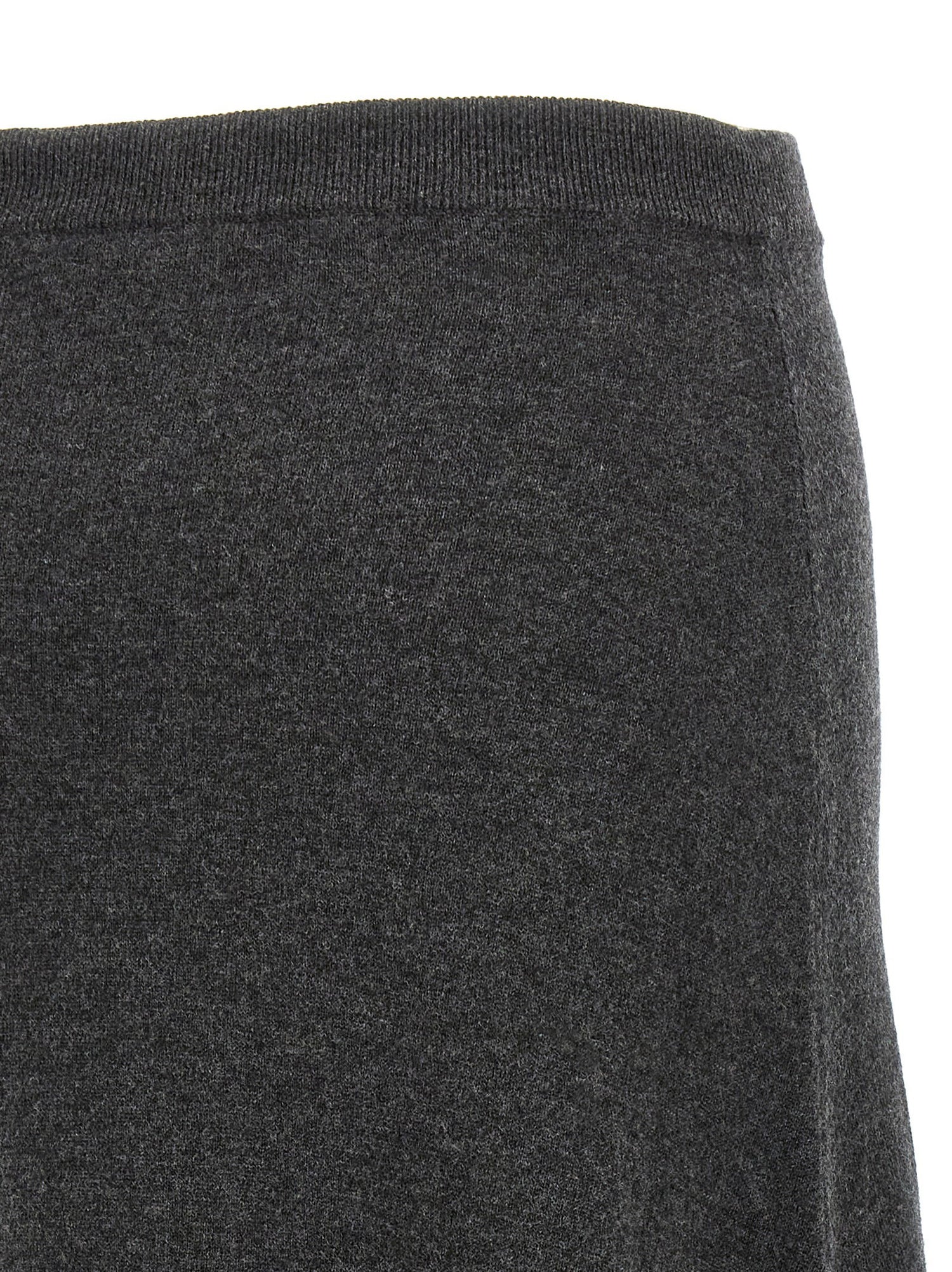 Balenciaga Maxi Wool Skirt Gray