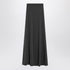 Balenciaga Long Ribbed Wool Maxi Skirt Grey