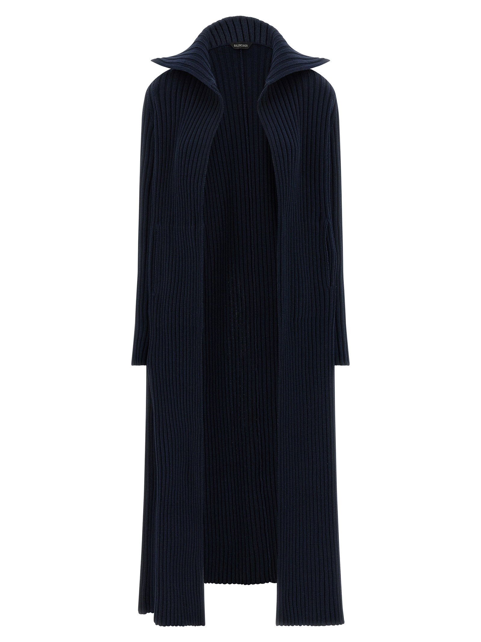Balenciaga Ribbed Cardigan Blue