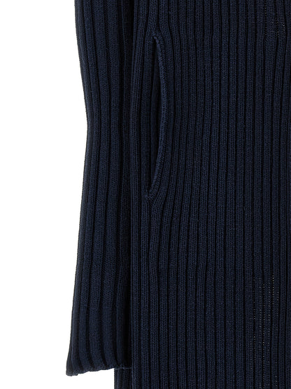 Balenciaga Ribbed Cardigan Blue