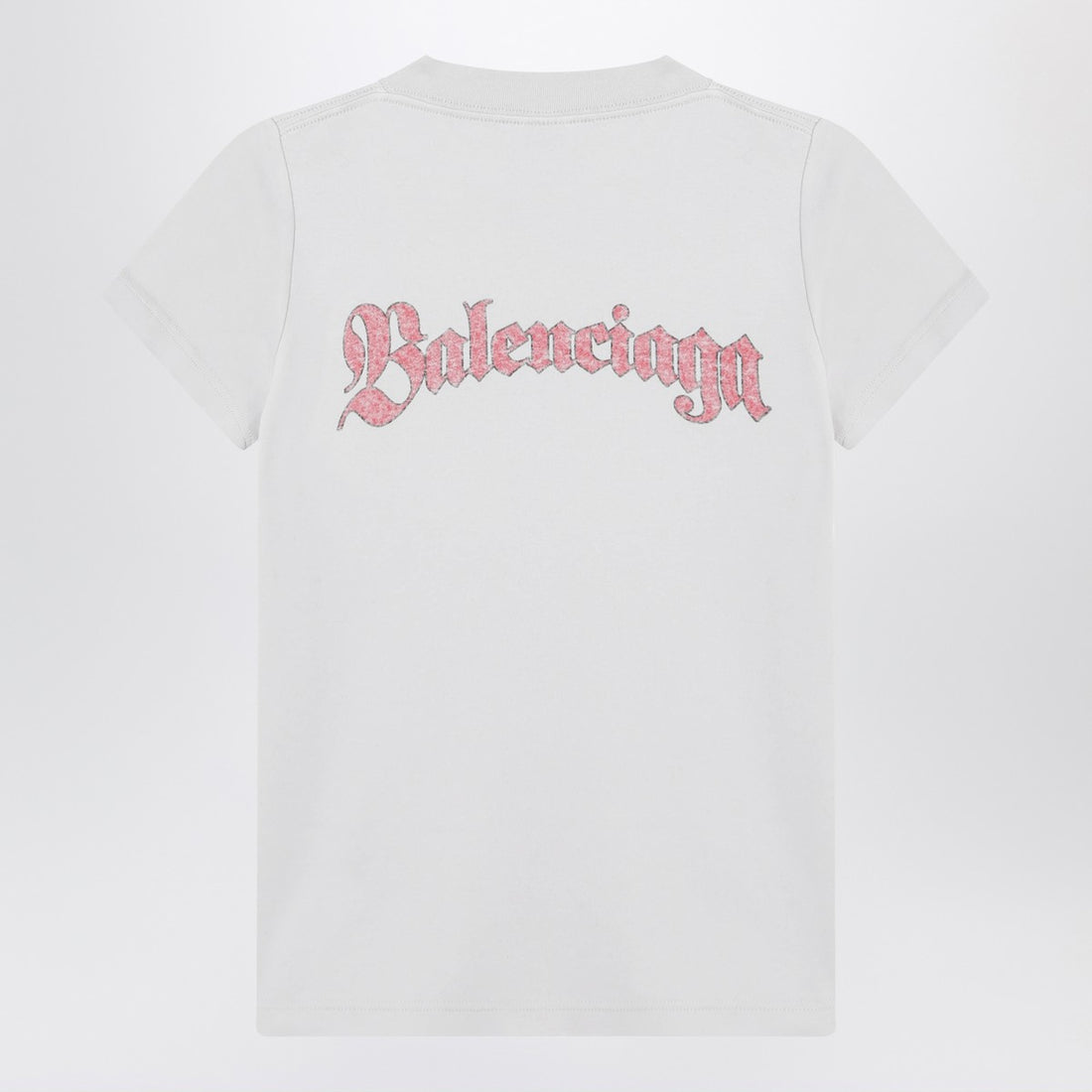 Balenciaga White Cotton Logo-Print Slim-Fit T-Shirt White