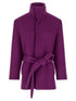 Saint Laurent Double-face Wool Coat Purple