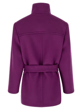 Saint Laurent Double-face Wool Coat Purple