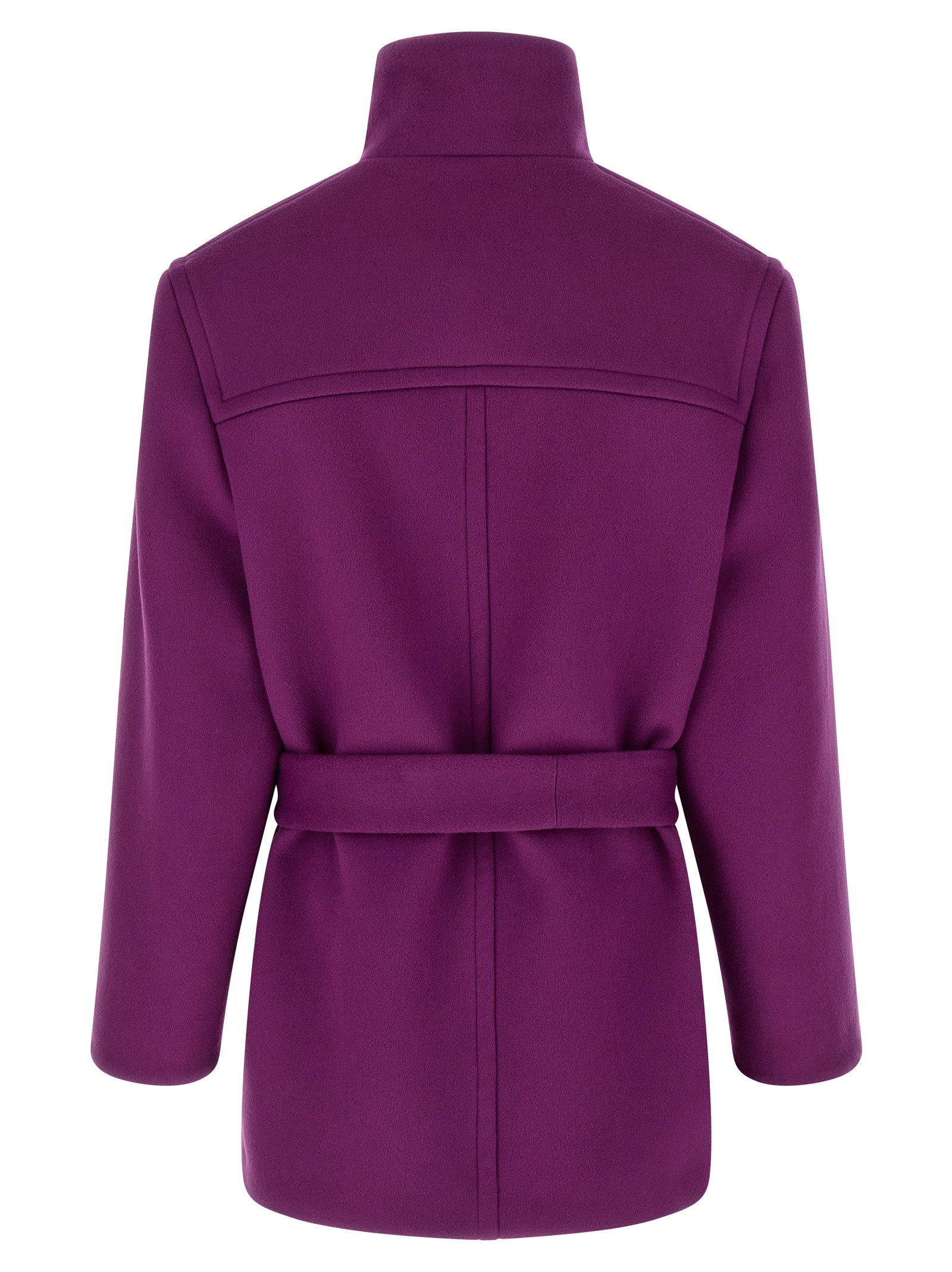 Saint Laurent Double-face Wool Coat Purple