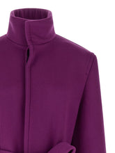 Saint Laurent Double-face Wool Coat Purple