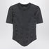 Balenciaga Washed Corset-Detail Stretch Jersey T-Shirt Black
