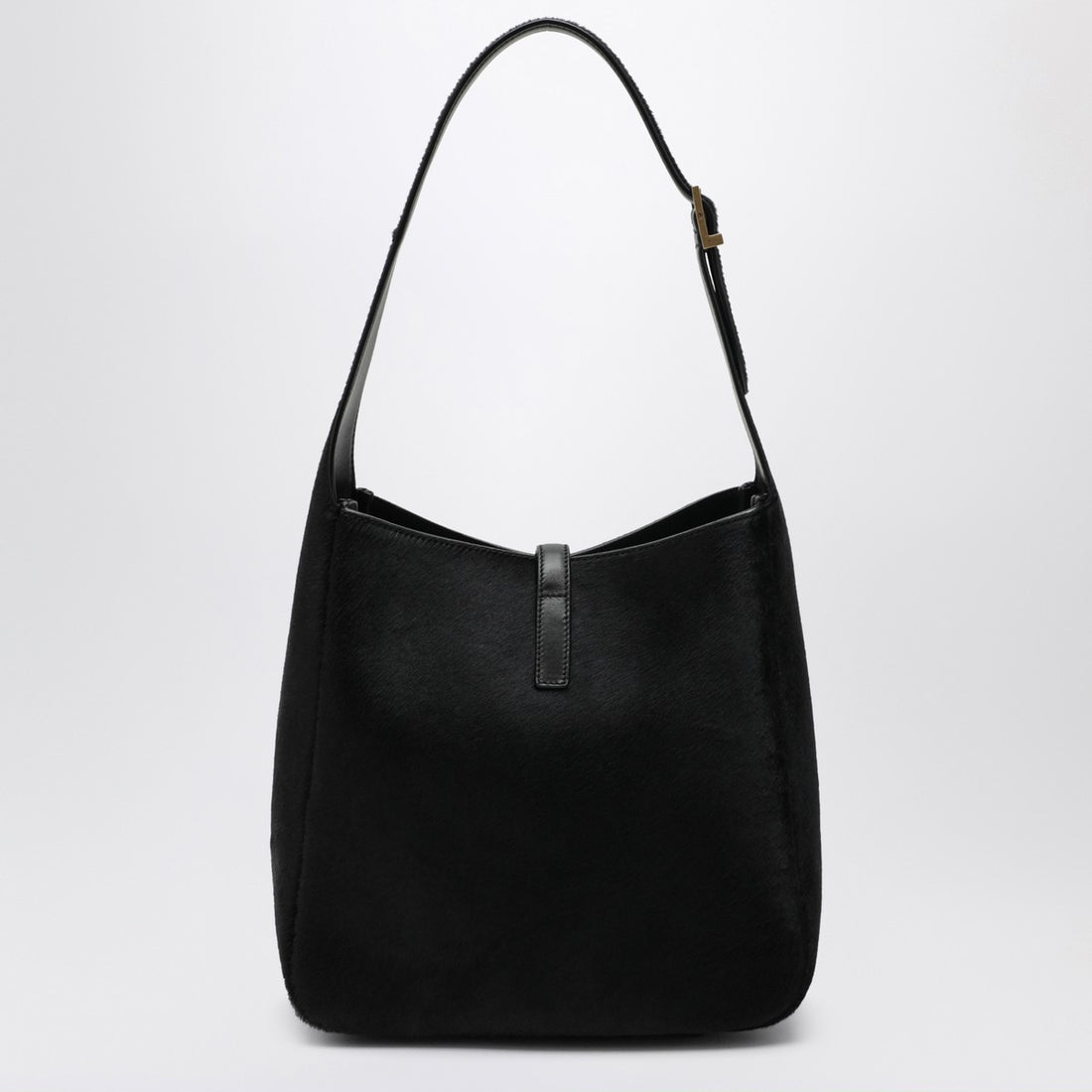 Saint Laurent Le 5 À 7 Black Pony-Effect Leather Shoulder Bag Black